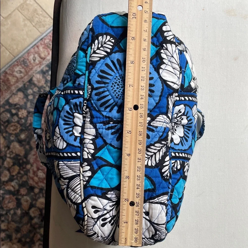 Vera Bradley Makeup Toiletries Travel Bag Blue Floral Hawaiian As Is - Picture 9 of 12